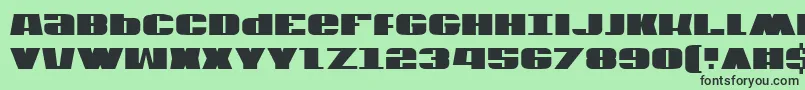 Usav2c Font – Black Fonts on Green Background