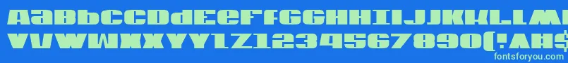 Usav2c Font – Green Fonts on Blue Background