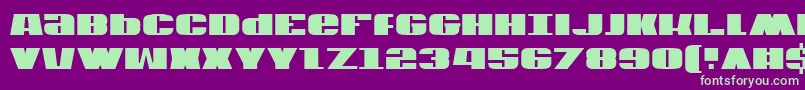 Usav2c Font – Green Fonts on Purple Background