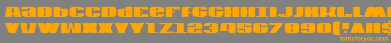 Usav2c Font – Orange Fonts on Gray Background