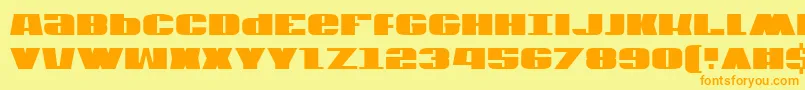 Usav2c Font – Orange Fonts on Yellow Background