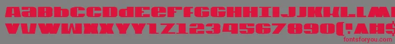 Usav2c Font – Red Fonts on Gray Background