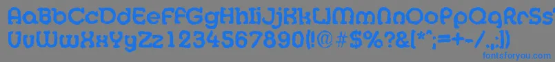 MexicorandomBold Font – Blue Fonts on Gray Background