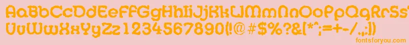 MexicorandomBold Font – Orange Fonts on Pink Background