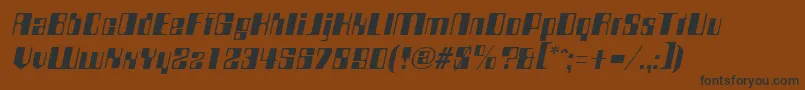 CompstyleItalic Font – Black Fonts on Brown Background