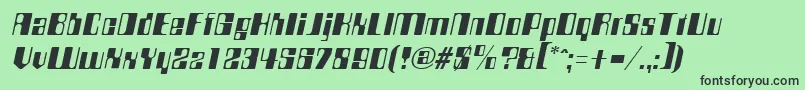 CompstyleItalic Font – Black Fonts on Green Background
