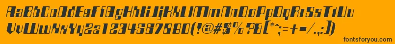 フォントCompstyleItalic – 黒い文字のオレンジの背景