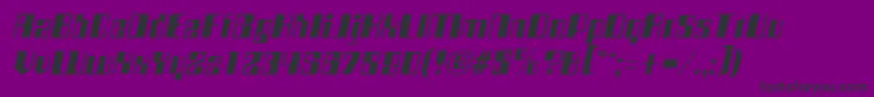 フォントCompstyleItalic – 紫の背景に黒い文字