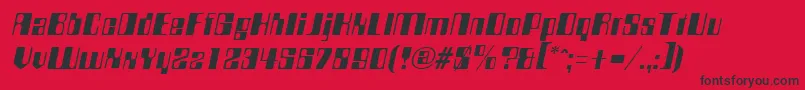 CompstyleItalic Font – Black Fonts on Red Background
