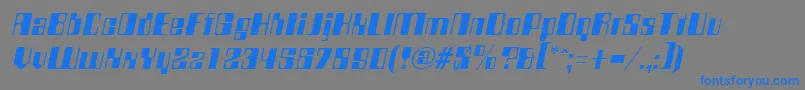 CompstyleItalic-fontti – siniset fontit harmaalla taustalla