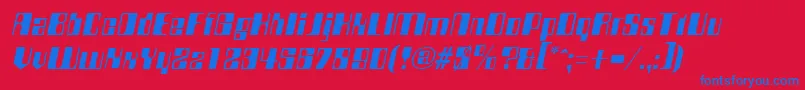 CompstyleItalic Font – Blue Fonts on Red Background