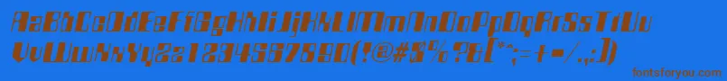 CompstyleItalic Font – Brown Fonts on Blue Background