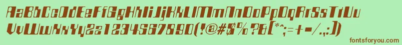 CompstyleItalic Font – Brown Fonts on Green Background