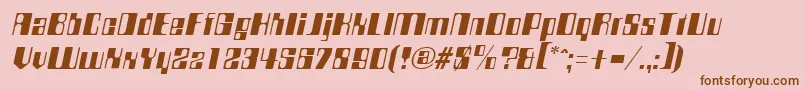 CompstyleItalic Font – Brown Fonts on Pink Background