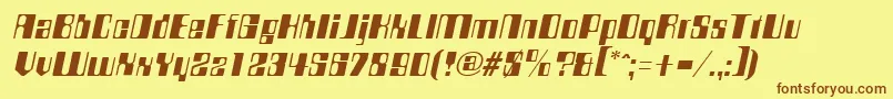 CompstyleItalic Font – Brown Fonts on Yellow Background