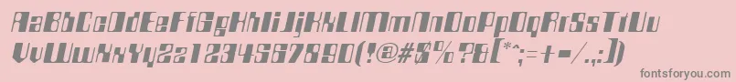 フォントCompstyleItalic – ピンクの背景に灰色の文字