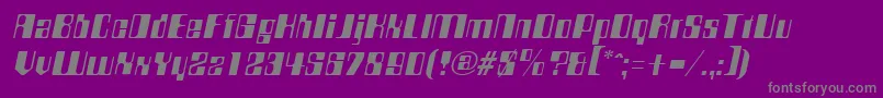 CompstyleItalic Font – Gray Fonts on Purple Background