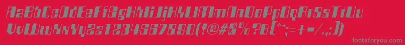 CompstyleItalic Font – Gray Fonts on Red Background