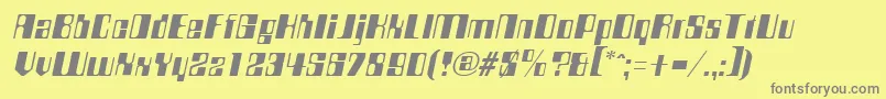 CompstyleItalic Font – Gray Fonts on Yellow Background