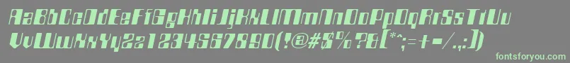 CompstyleItalic Font – Green Fonts on Gray Background
