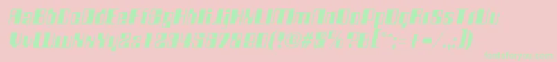 CompstyleItalic Font – Green Fonts on Pink Background