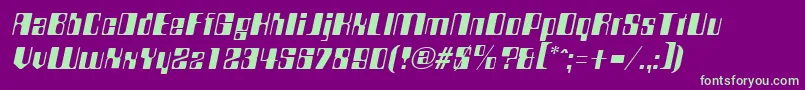 fuente CompstyleItalic – Fuentes Verdes Sobre Fondo Morado