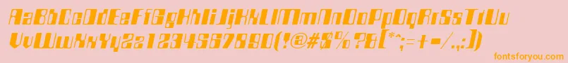 CompstyleItalic Font – Orange Fonts on Pink Background