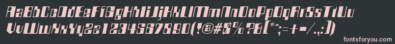 CompstyleItalic Font – Pink Fonts on Black Background