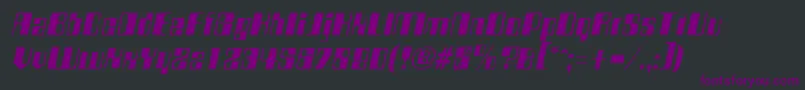 CompstyleItalic Font – Purple Fonts on Black Background