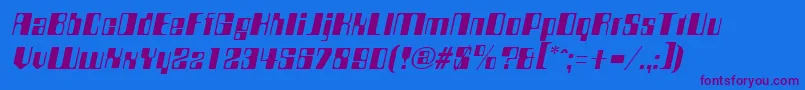 Шрифт CompstyleItalic – фиолетовые шрифты на синем фоне