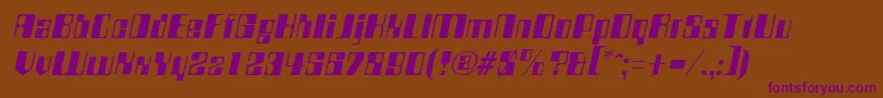 CompstyleItalic Font – Purple Fonts on Brown Background