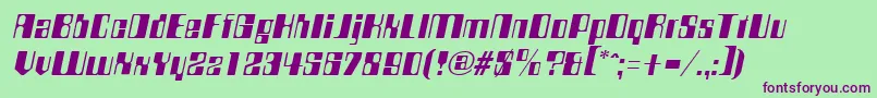 Шрифт CompstyleItalic – фиолетовые шрифты на зелёном фоне