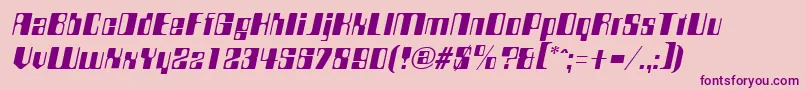CompstyleItalic Font – Purple Fonts on Pink Background