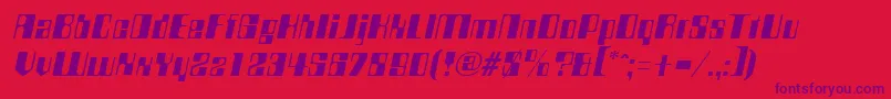 Police CompstyleItalic – polices violettes sur fond rouge
