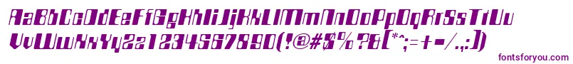 フォントCompstyleItalic – 白い背景に紫のフォント