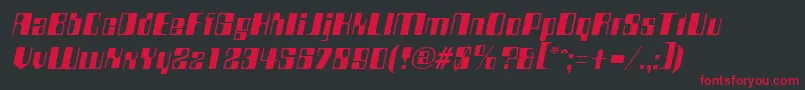 CompstyleItalic Font – Red Fonts on Black Background