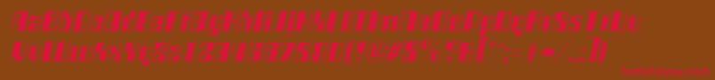 CompstyleItalic Font – Red Fonts on Brown Background