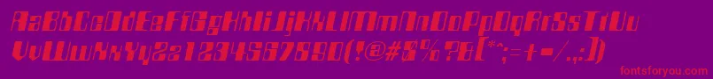 CompstyleItalic-Schriftart – Rote Schriften auf violettem Hintergrund