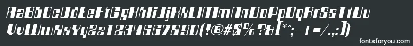 CompstyleItalic Font – White Fonts on Black Background
