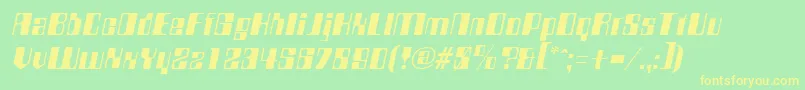 CompstyleItalic Font – Yellow Fonts on Green Background