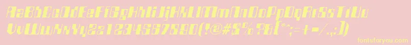 CompstyleItalic Font – Yellow Fonts on Pink Background