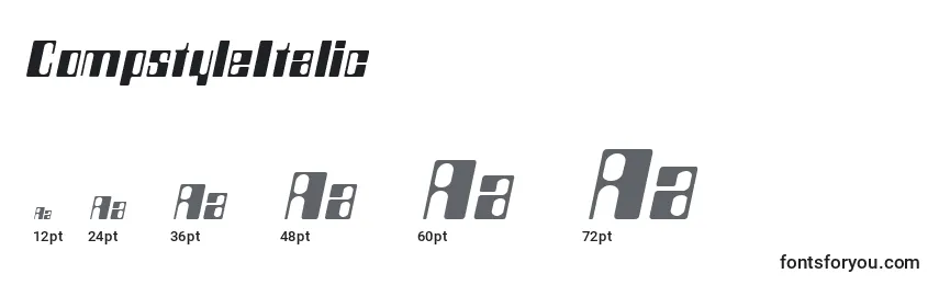 CompstyleItalic Font Sizes