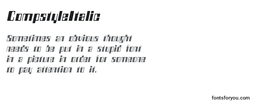 CompstyleItalic Font
