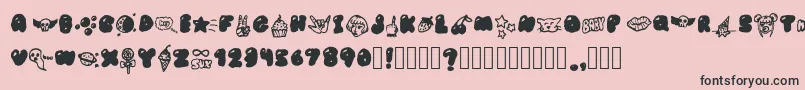 BubblegumBabyS Font – Black Fonts on Pink Background