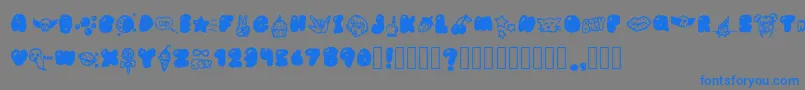 BubblegumBabyS Font – Blue Fonts on Gray Background