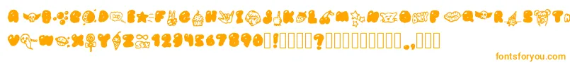 BubblegumBabyS Font – Orange Fonts on White Background