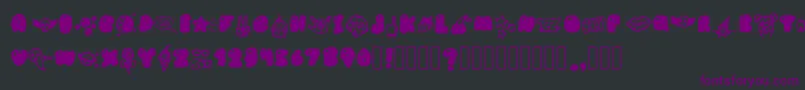 BubblegumBabyS Font – Purple Fonts on Black Background