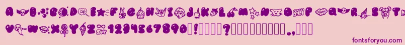 BubblegumBabyS Font – Purple Fonts on Pink Background