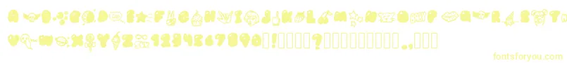 BubblegumBabyS Font – Yellow Fonts on White Background