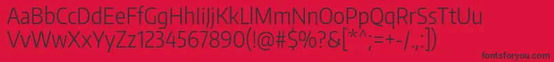 フォントEncodesanscondensedLight – 赤い背景に黒い文字